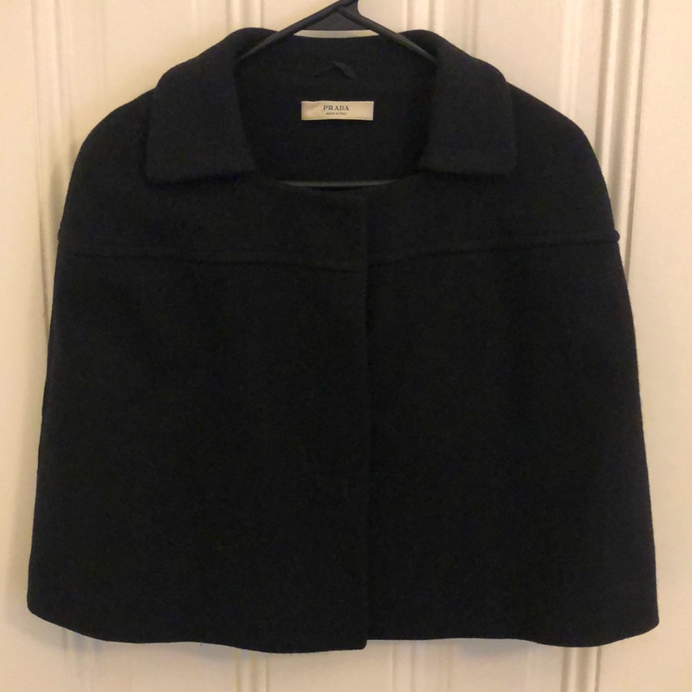 Prada wool cape 38